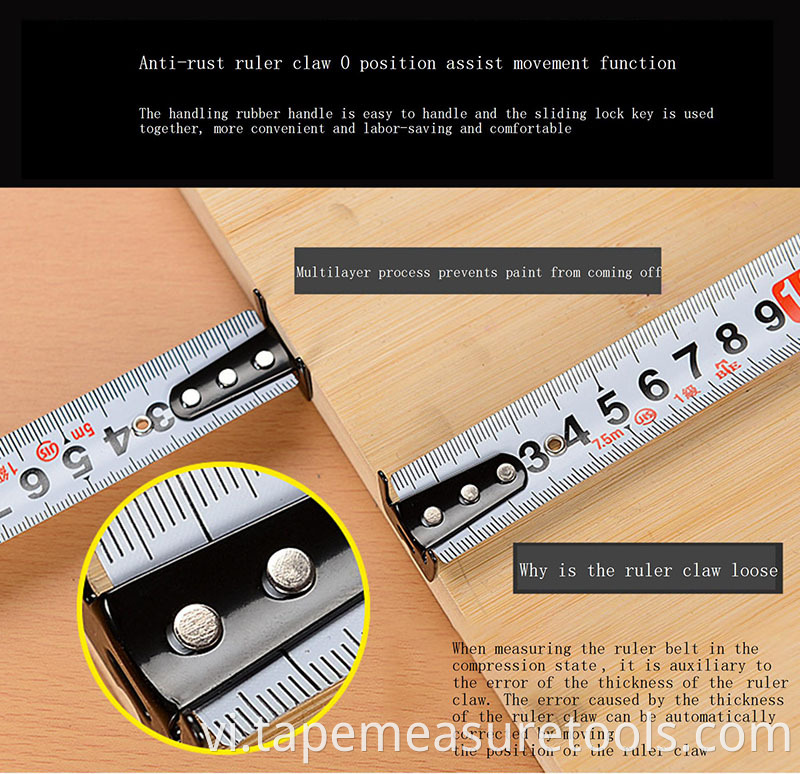 Lưỡi dao dày hơn có thể thu vào nylon, thước dây có thể thu vào, có biểu tượng tùy chỉnh